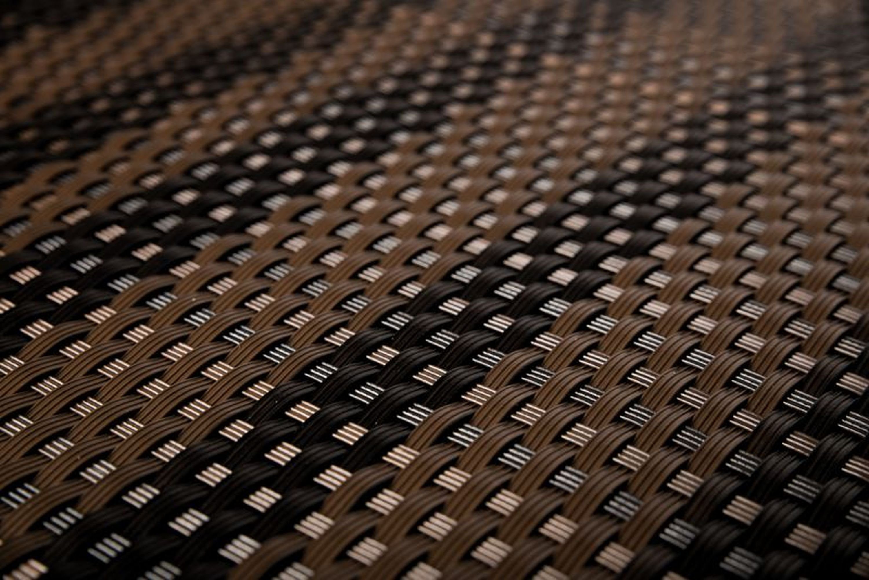 Thumbnail - Rattan Art Balkonsichtschutz Polyrattan Metallösen Braun/Schwarz 0,9x3m
