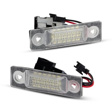 LLCTOOLS KFZ-Ersatzleuchte LED Kennzeichenbeleuchtung Auto, E-geprüft mit geringem Verbrauch, Plug and Play, 2 St., kaltweiß, 6000k, 18 SMD, Kennzeichenleuchte für Seat Alhambra 7V - CAN-Bus