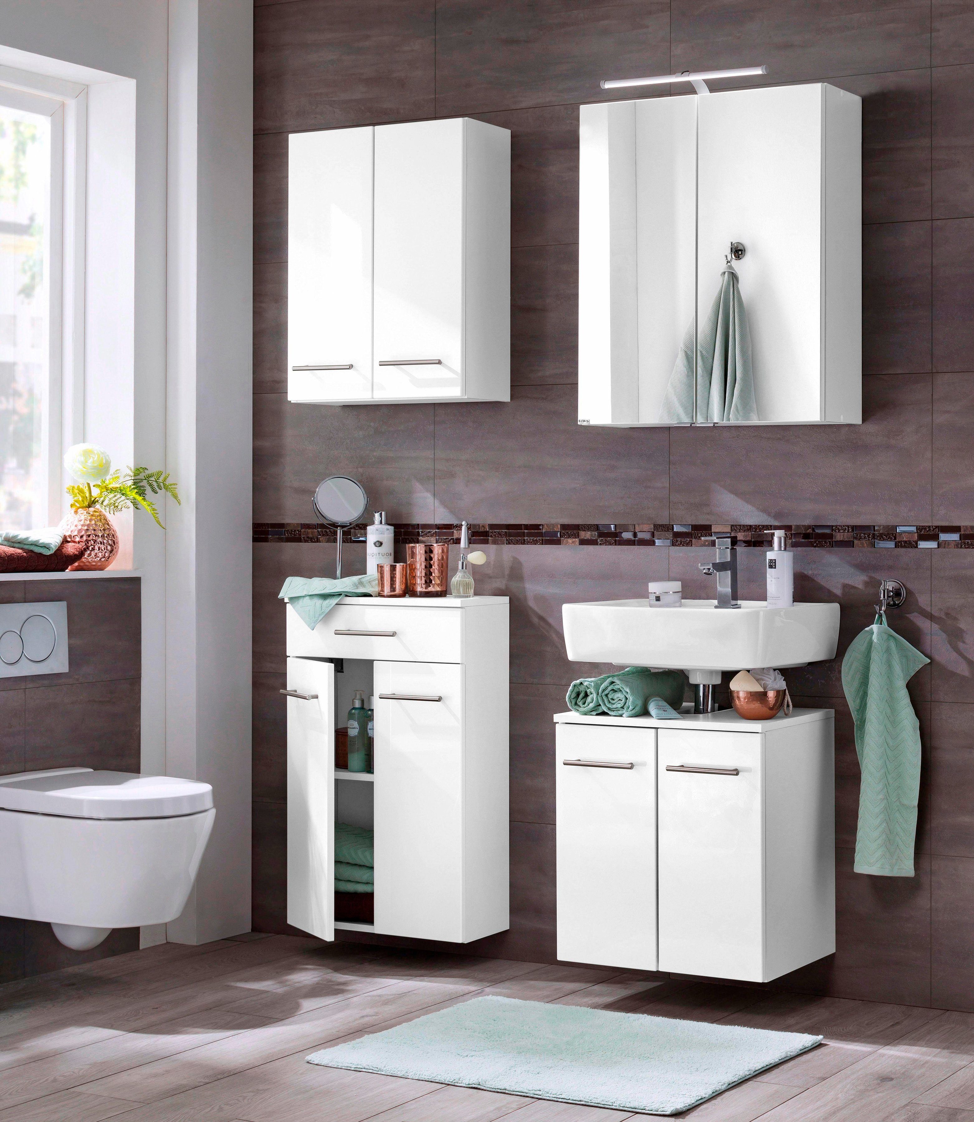 welltime Hängeschrank Venedig Badmöbel mit Breite 50 cm, mit Metallgriffen günstig online kaufen