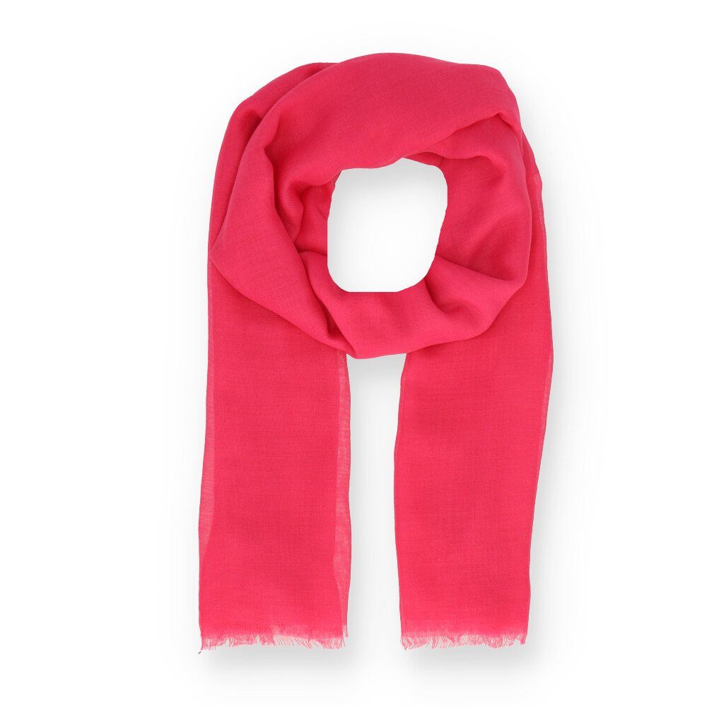 halsüberkopf Sommerschal Unifarben, hauchfeiner pink Modeschal Schal in Unifarben Accessoires