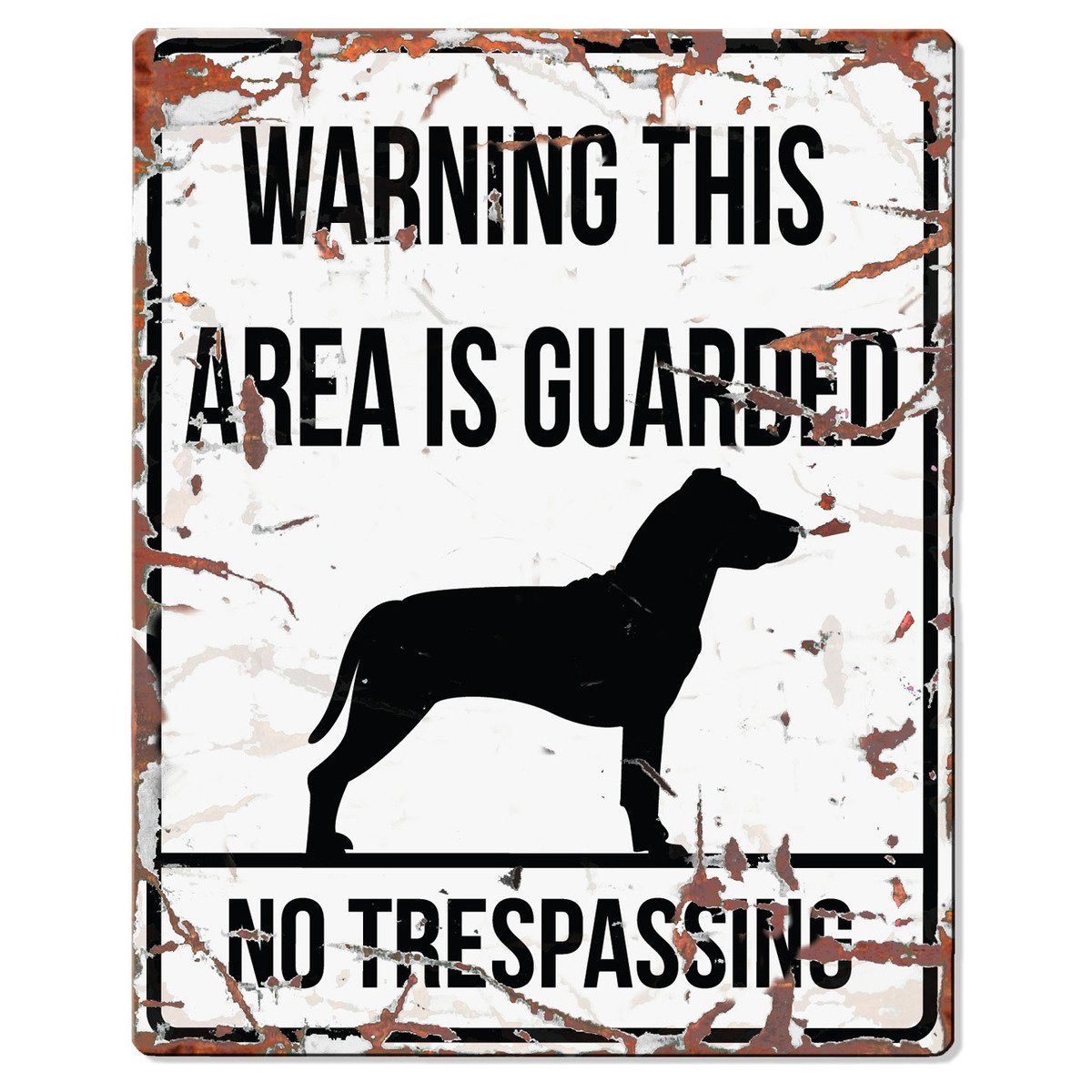 D&D Warnschild Warnschild Square Stafford Englisch weiß