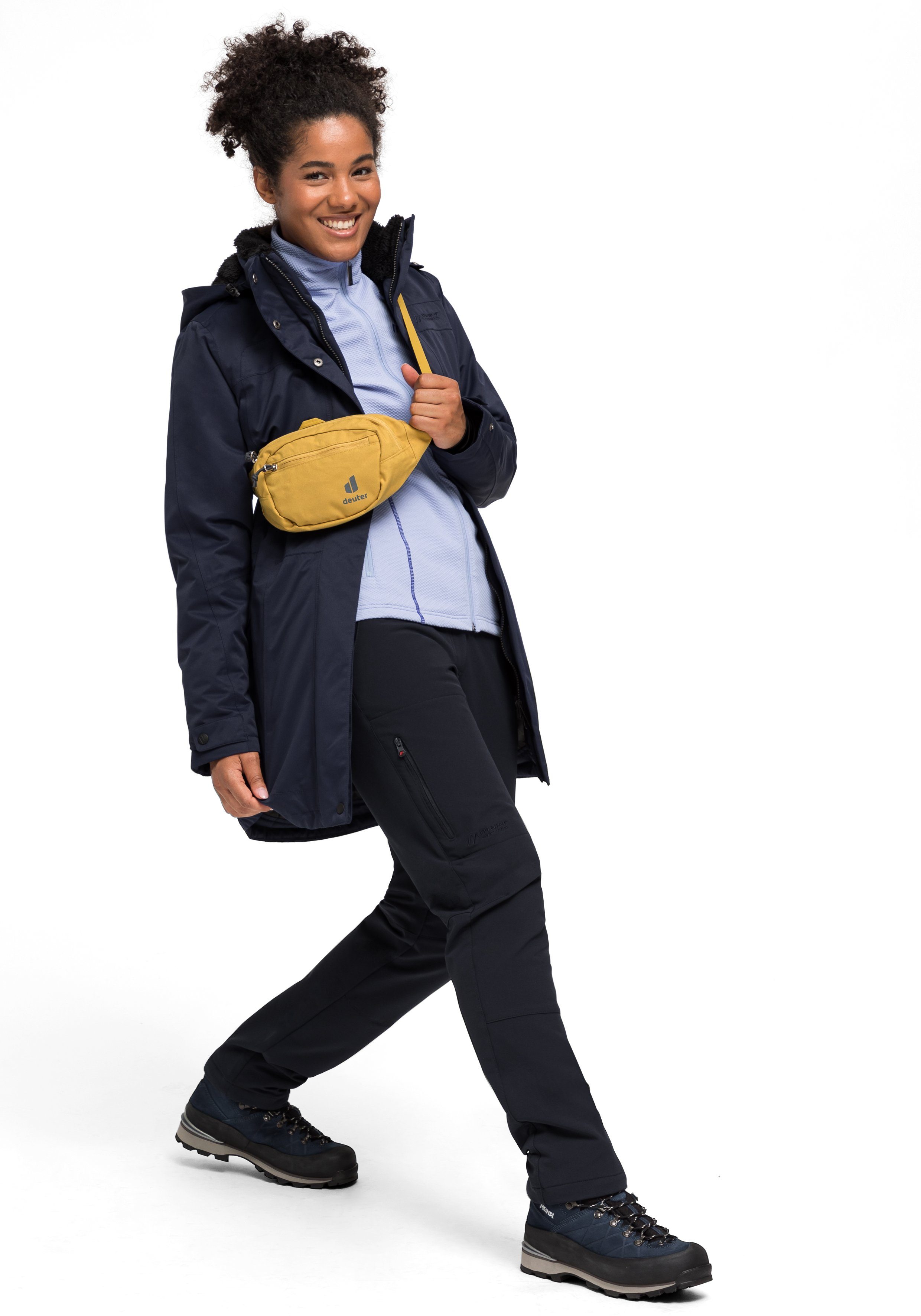 Sports Maier Funktionsjacke Wetterschutz Outdoor-Mantel dunkelblau vollem mit 2 Lisa