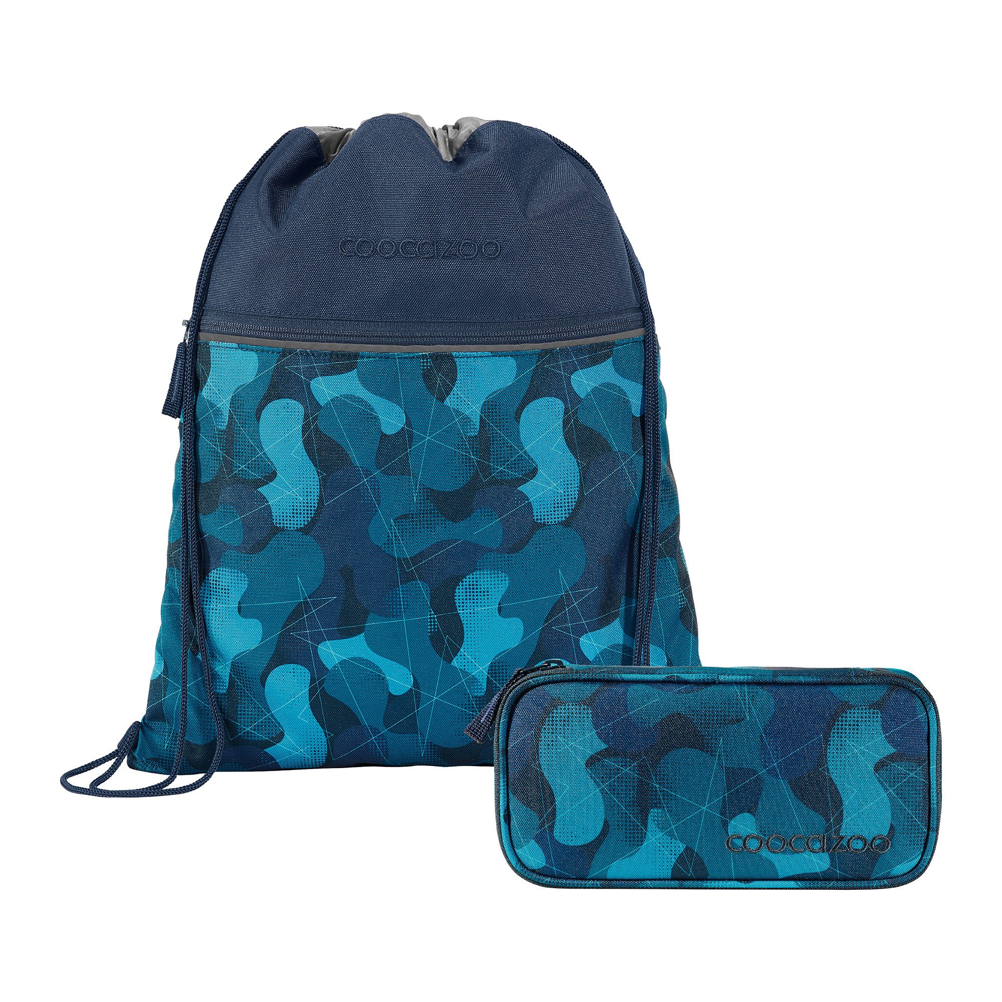 coocazoo Schulrucksack Cloudy Camou Set, 2-teilig, Mäppchen Turnbeutel (2-tlg)