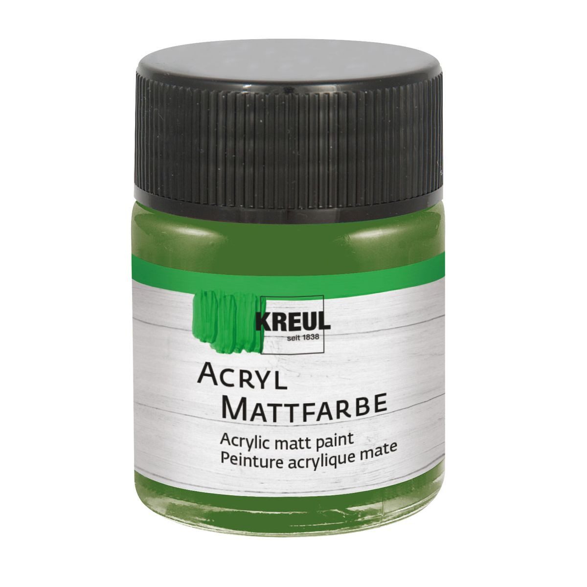C. KREUL Acrylfarbe KREUL Acryl Mattfarbe olivgrün 50ml Glas