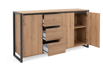 Finori Sideboard Sideboard "Farina", Artisan Oak / Anthrazit