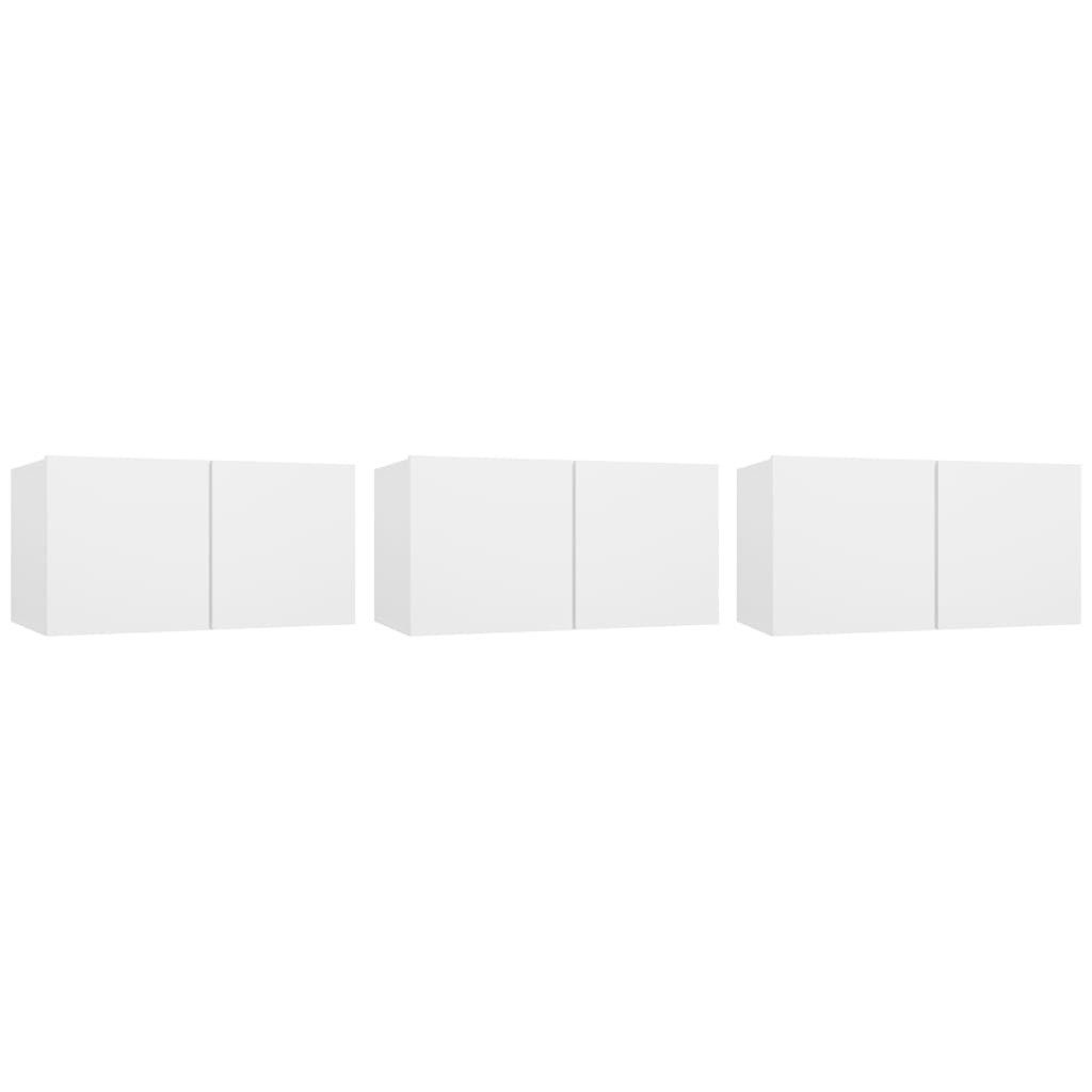 vidaXL TV-Schrank TV-Hängeschränke 3 Stk Weiß 60x30x30 cm günstig online kaufen