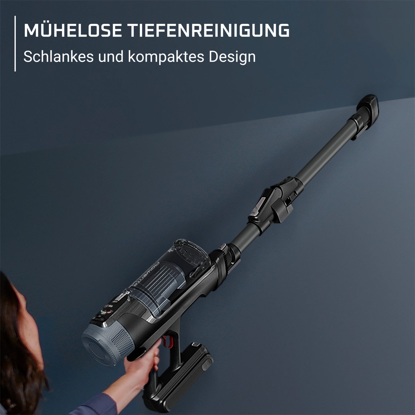 Rowenta Akku-Hand-und Stielstaubsauger X-Force Flex 14.80 RH9B36, beutellos, 240 AW, Smart Control Display, 90 Min. Autonomie, Flex-Technologie