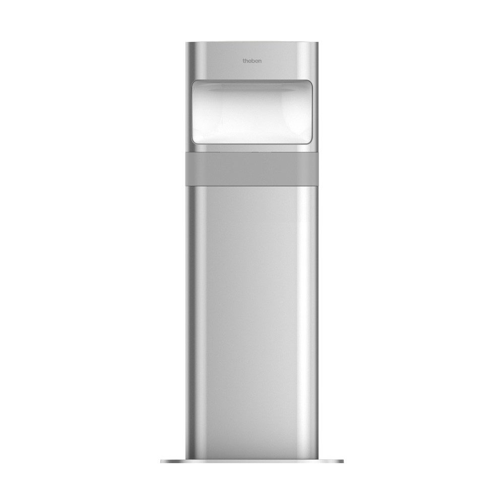 theben LED Wandstrahler theLeda D BL AL 1020705 LED-Leuchte, funkvernetzbar, einfache Montage mit Stecksockel, LED fest eingebaut, warmweiß, Licht frontal (Spot), Bodenmontage, 8,5 W, kurz (400 mm)