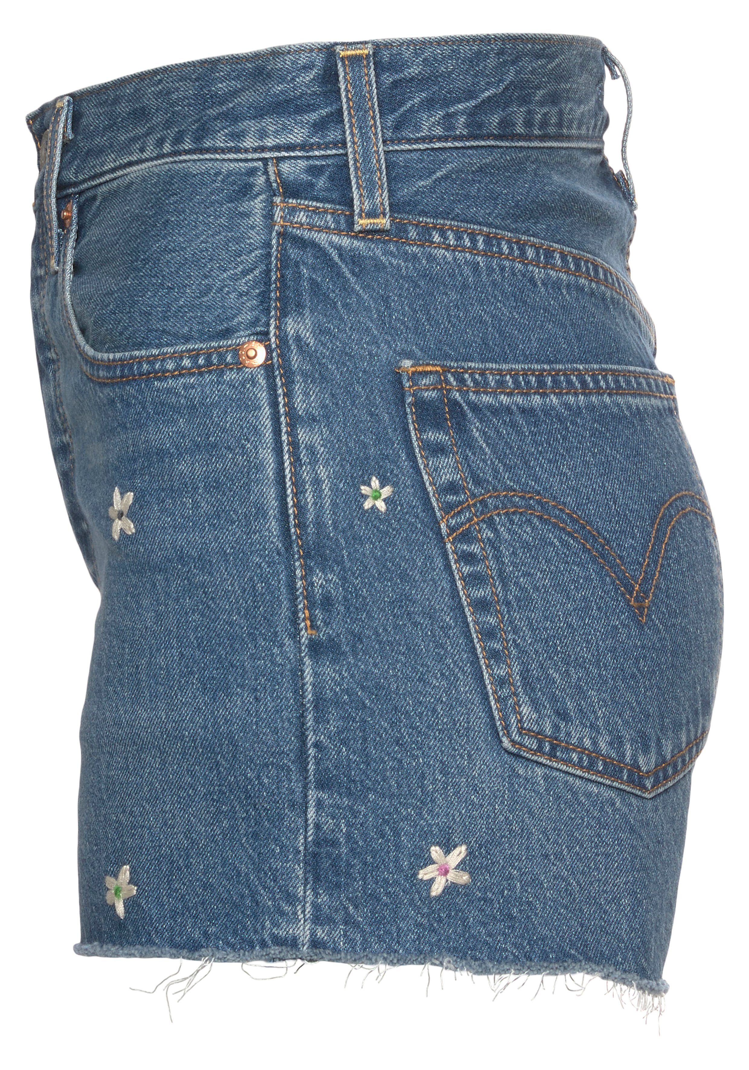 Damen Hosen Levi's® Jeansshorts RIBCAGE SHORT 5-Pocket-Style
