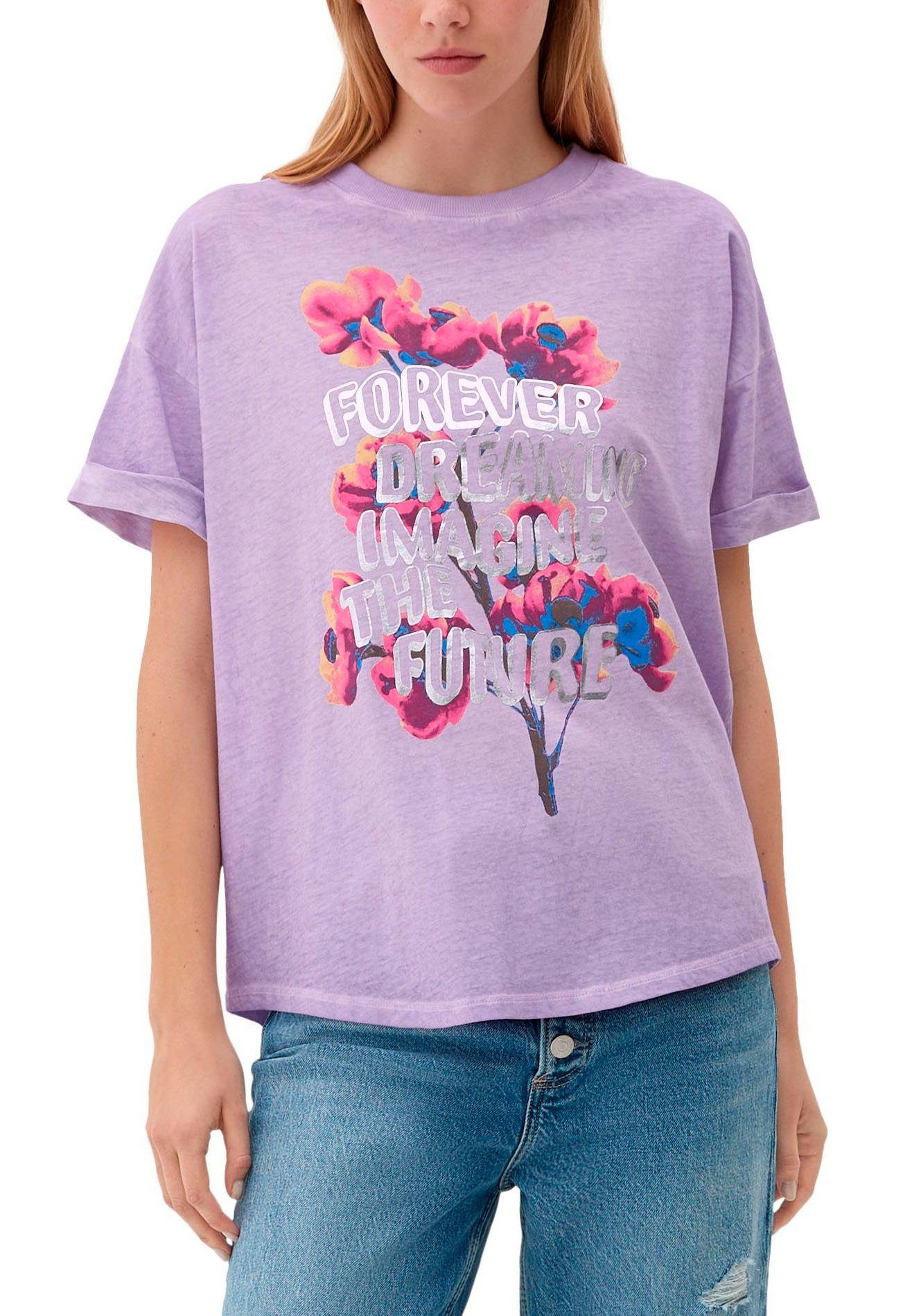 T-Shirt QS lilac/pink