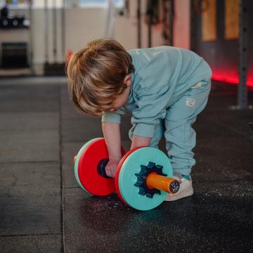 FitKidz Kurzhantel Kinder Kurzhantel Fitness Spielzeug Geschenkidee, (Set, mit Hantel, 4 Platten, 2 Sicherungsmuttern)