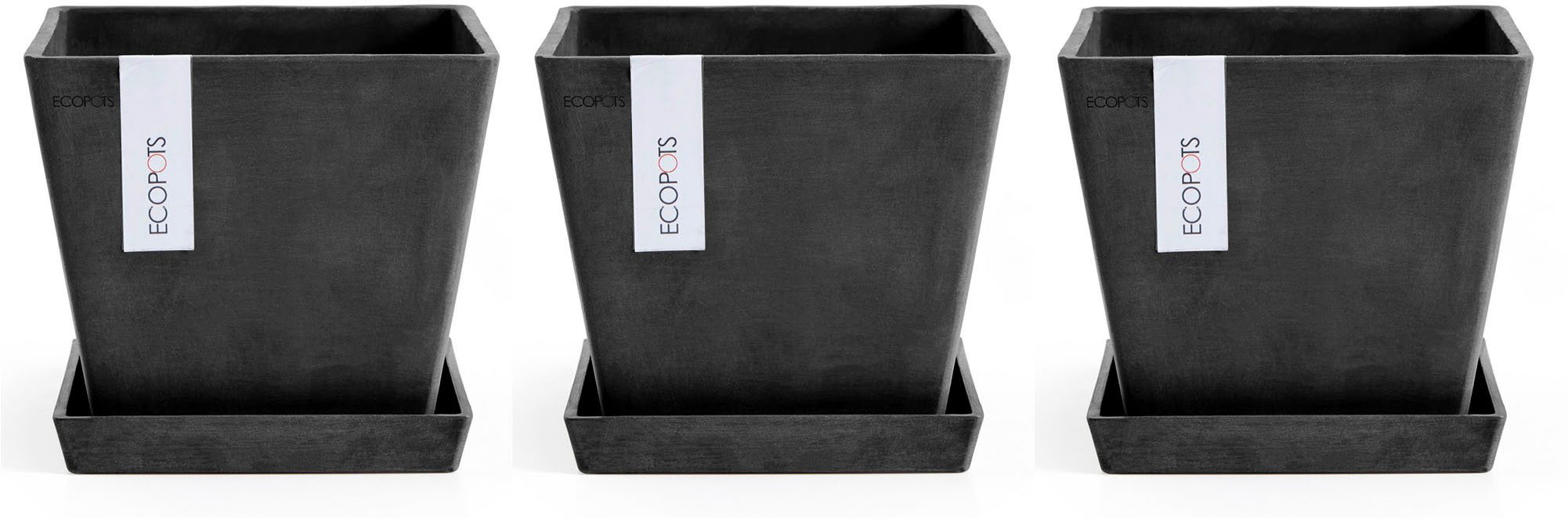 ECOPOTS Blumentopf Rotterdam (Set, 3 St), mit passenden Untersetzern günstig online kaufen