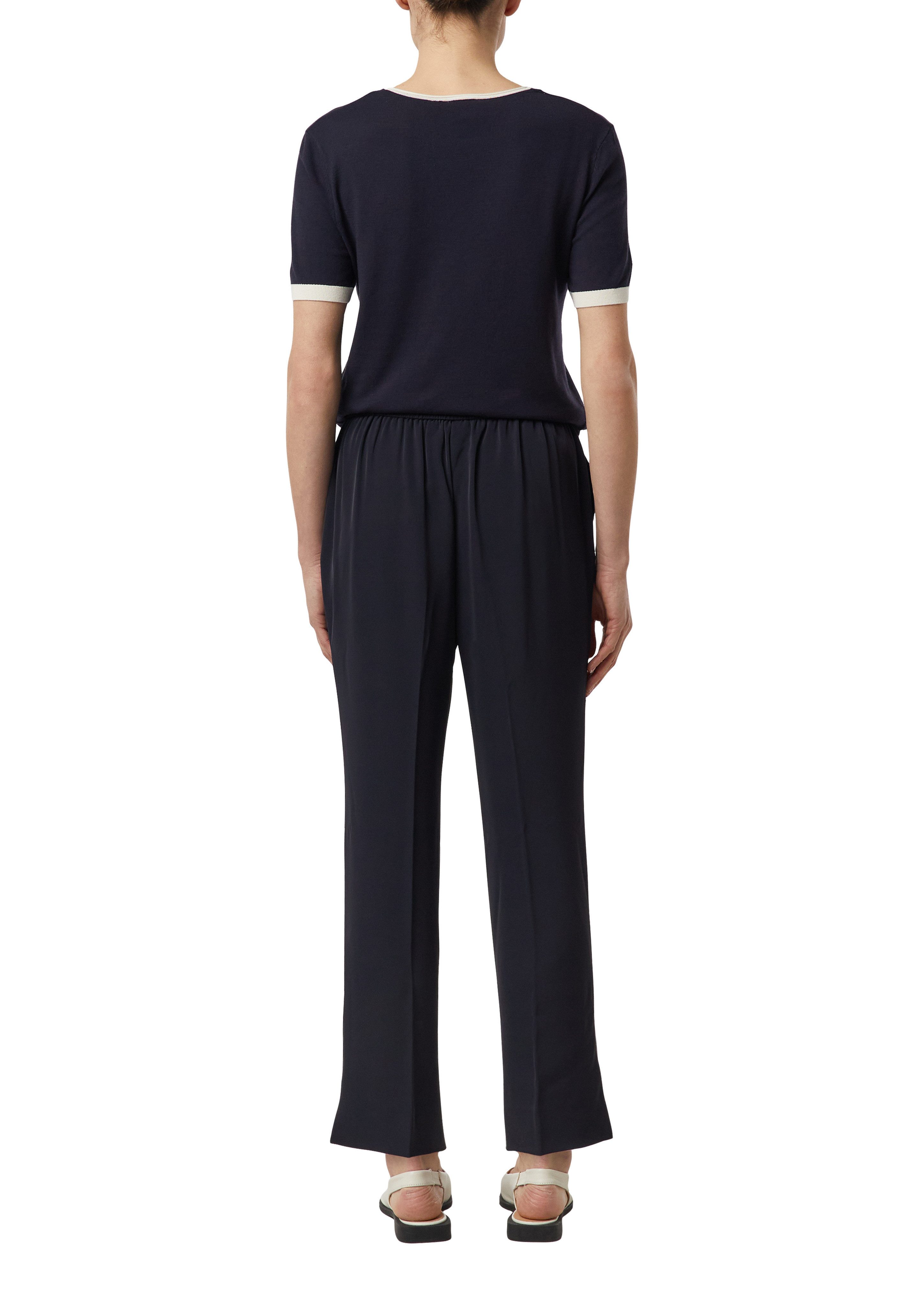 comma Stoffhose mit Gummizug und Kordelzug – Bild 2 von 4
