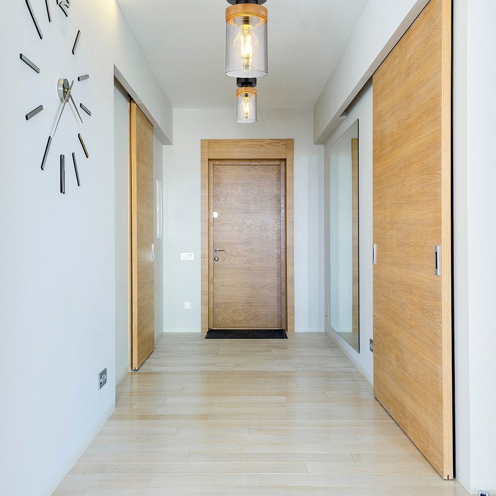 GLOBO LIGHTING Deckenstrahler, Leuchtmittel nicht inklusive, Deckenleuchte Flurlampe Wohnzimmerleuchte Metall Schwarz