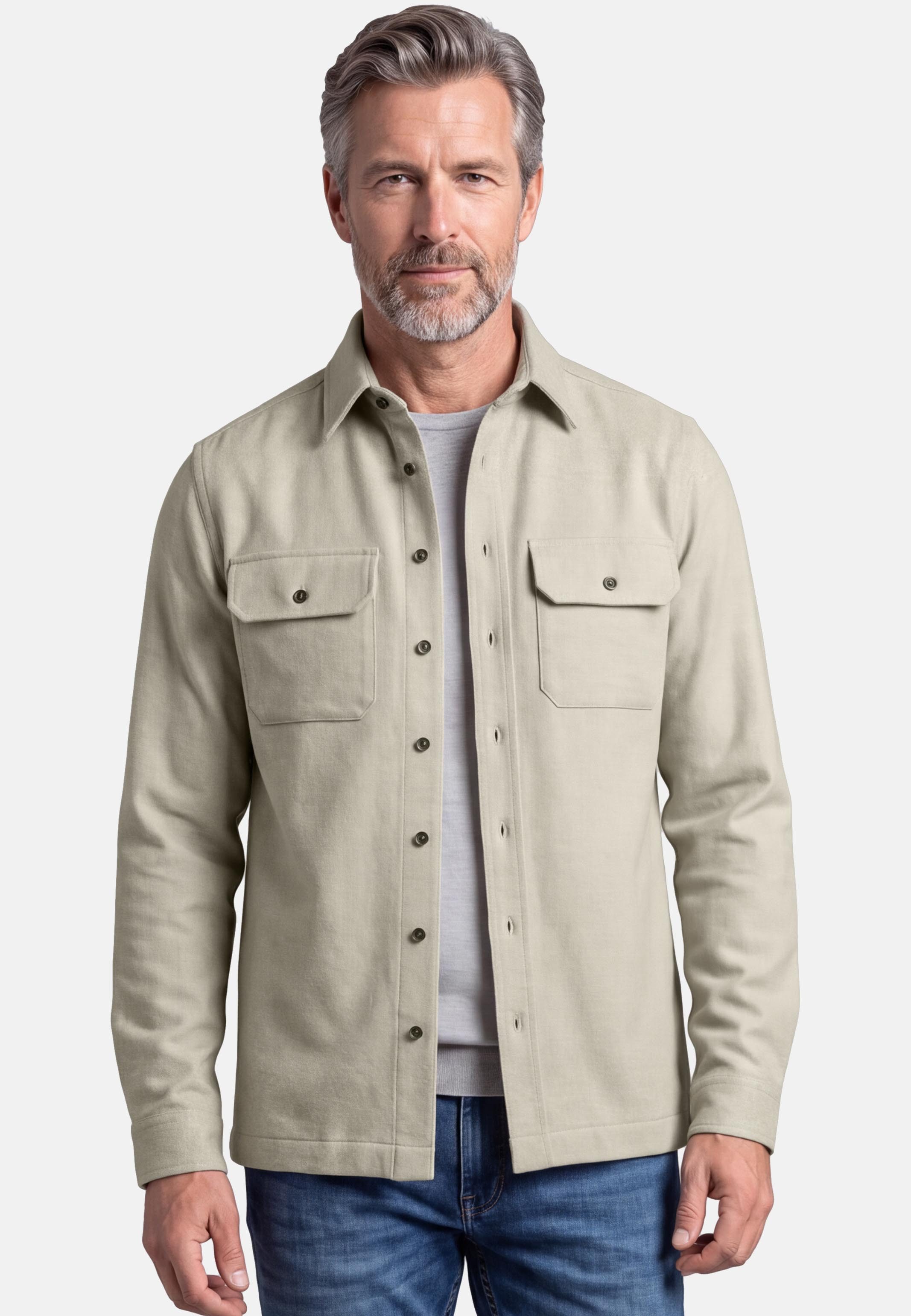 Redmond Flanellhemd Basic (1-tlg) Hemdjacke / Overshirt - Baumwolle - Atmungsaktiv - Aus weichem Flanell
