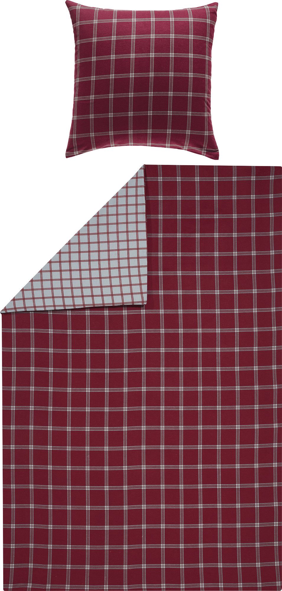 Erwin Müller Bettwäsche Wendebettwäsche, Baumwolle, Edelflanell Karo