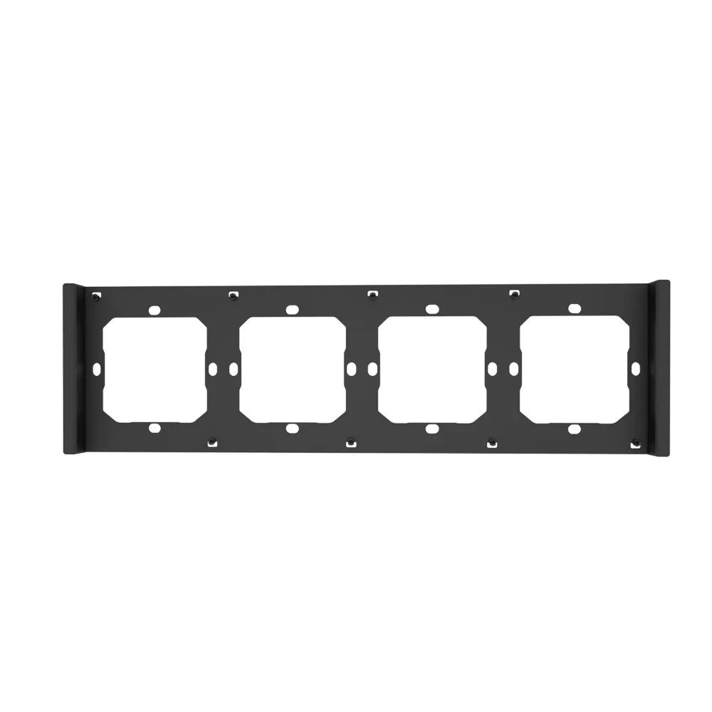 Sonoff Abdeckrahmen Schalterrahmen Montagerahmen Wandschalterblende, Polycarbonat, (Spar-Set, 1 tlg., 30 x 9 x 1, 5 cm schwarz), 4 Plätze, für Sonoff M5-80, flammhemmend
