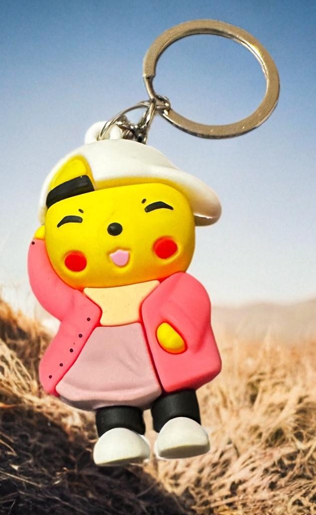 soma Schlüsselanhänger Schlüsselanhänger Pokemon Pikachu 6cm Geschenk Cartoon rosa (1-tlg), Schlüsselanhänger Haustierschlüsselanhänger Geschenk Hund Frau Herren