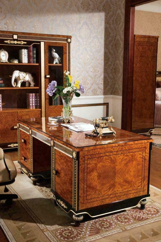 JVmoebel Schreibtisch, Büro Set Schreibtisch + Sessel + Kleiderschrank Chefsessel Tisch