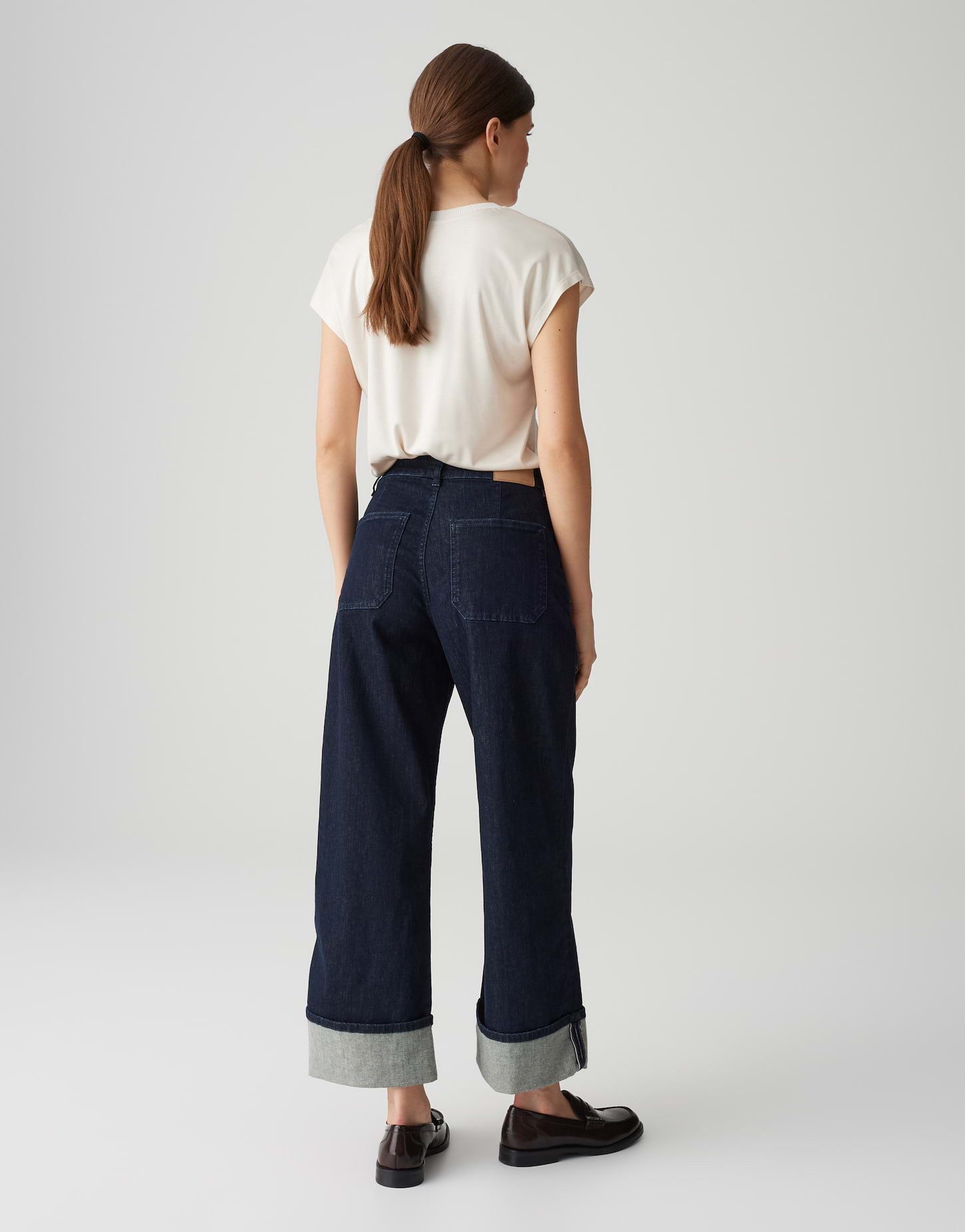 OPUS 5-Pocket-Jeans MIVA TURN UP mit XL Umschlag Ankle, BCI Cotton, XL-Aufschlag am Saum