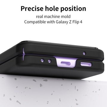 Wigento Handyhülle Für Samsung Galaxy Z Flip4 Skin Feel Handyhülle Cover Handy Tasche