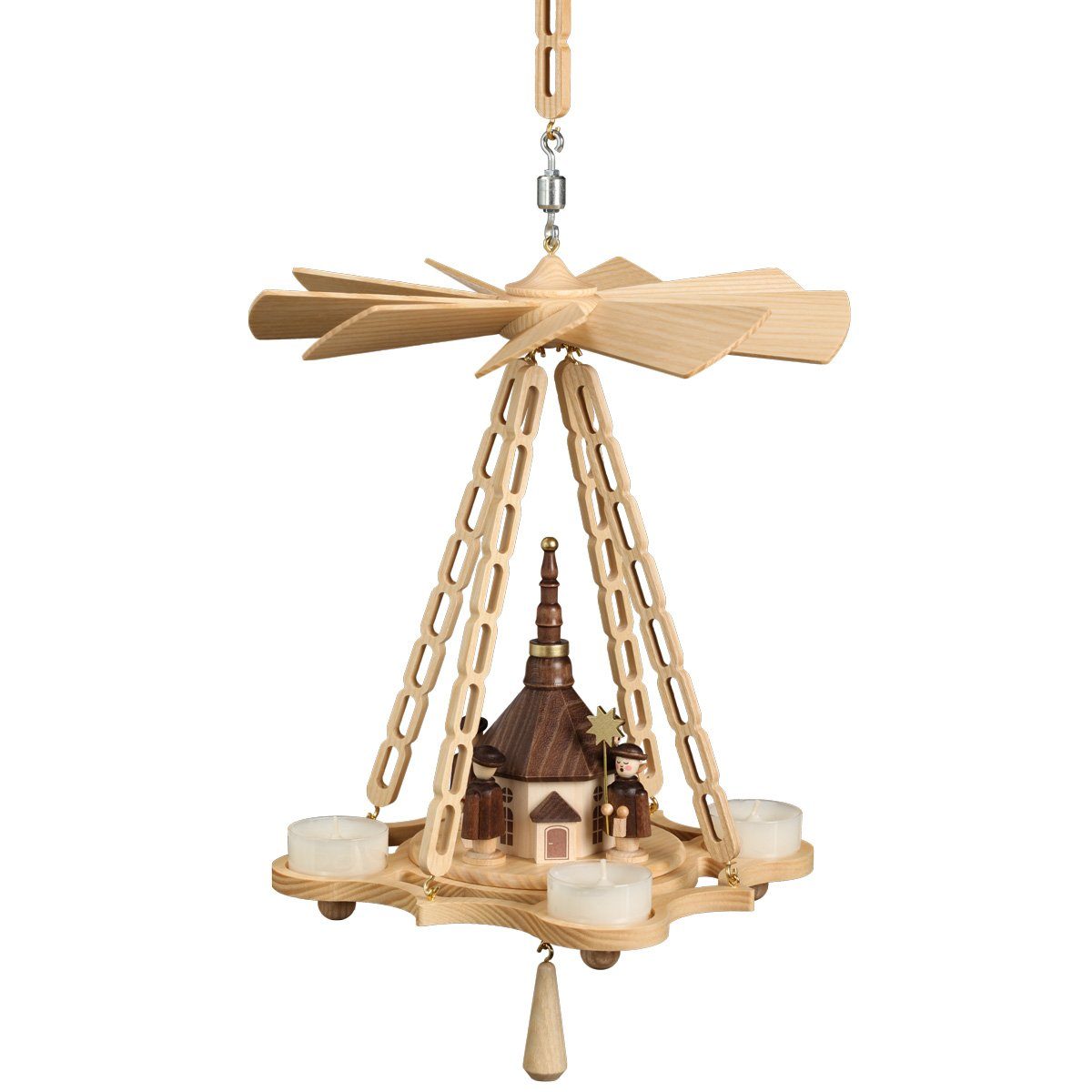 Volkskunstwerkstatt Unger Weihnachtspyramide Deckenpyramide klein, Seiffene günstig online kaufen