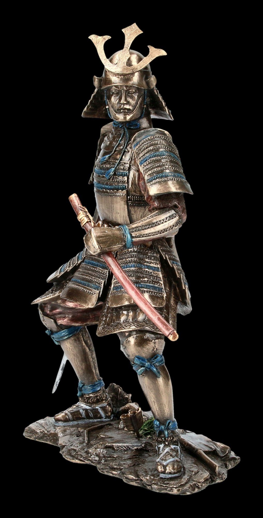Figuren Shop GmbH Dekofigur Samurai Figur - Krieger in Rüstung mit zwei Sch günstig online kaufen