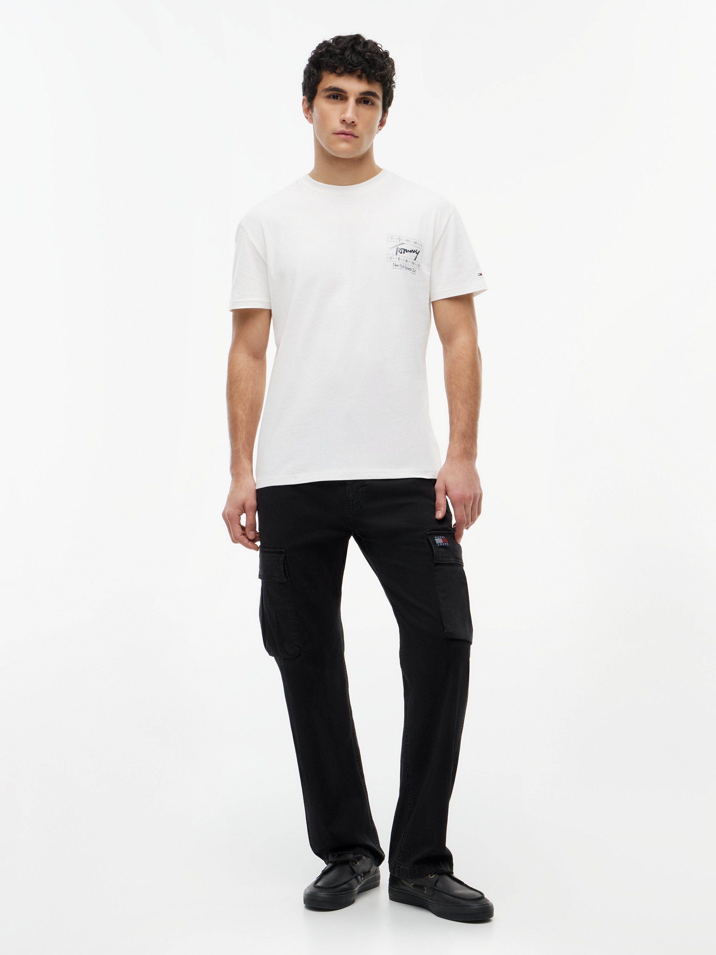 Tommy Jeans T-Shirt TJM REGULAR SIGNATURE FLAG – Bild 4 von 5