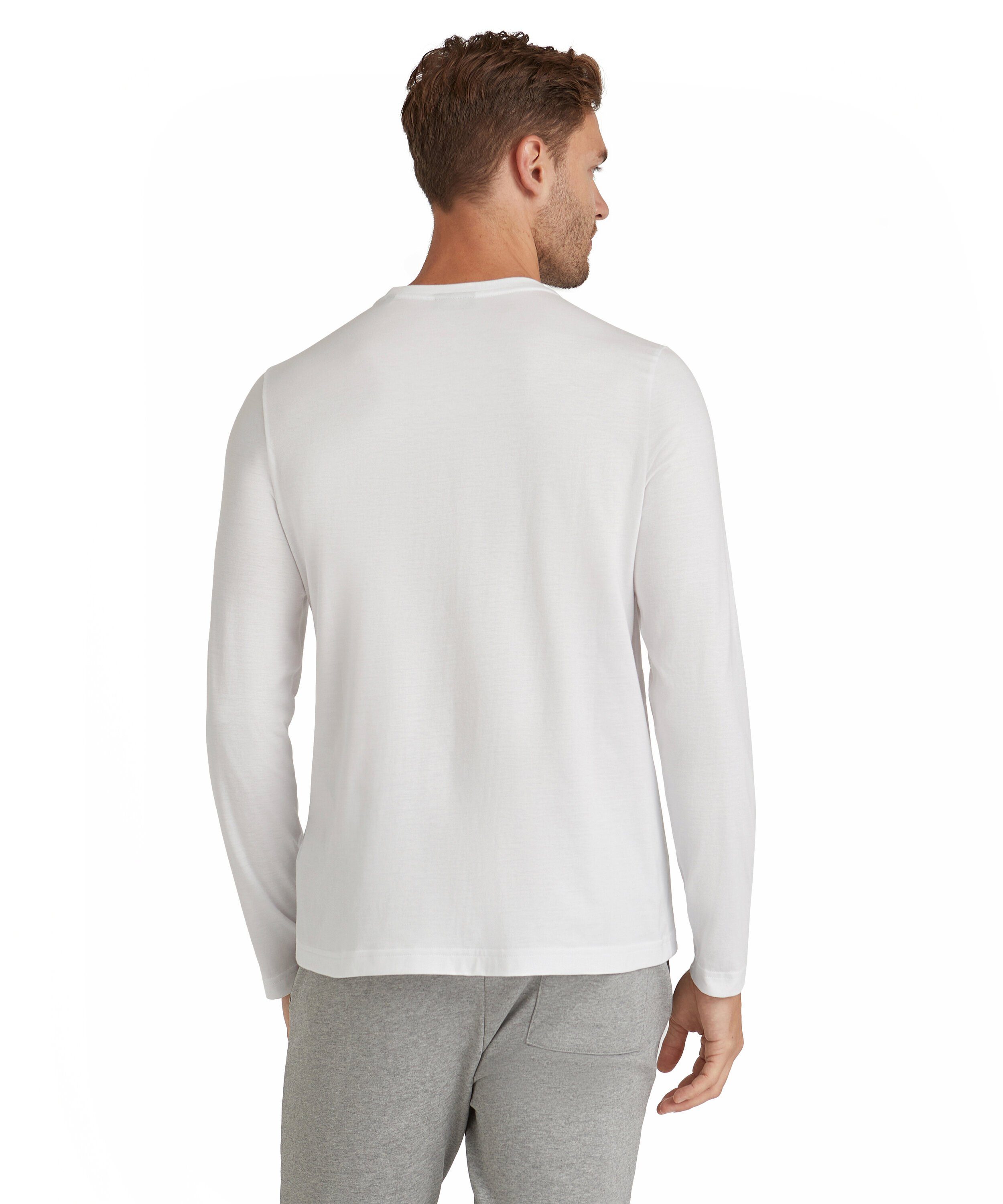 FALKE T-Shirt (1-tlg) aus white hochwertiger (2000) Pima-Baumwolle
