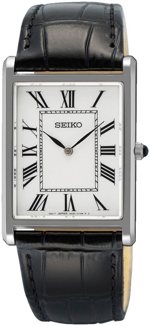 Seiko Quarzuhr SWR103P1, Armbanduhr, Herrenuhr, Lederarmband, analog, Saphi günstig online kaufen