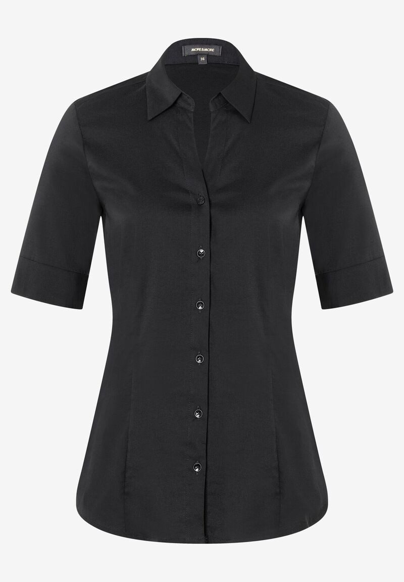 MORE&MORE Kurzarmbluse Cotton Stretch Blous günstig online kaufen