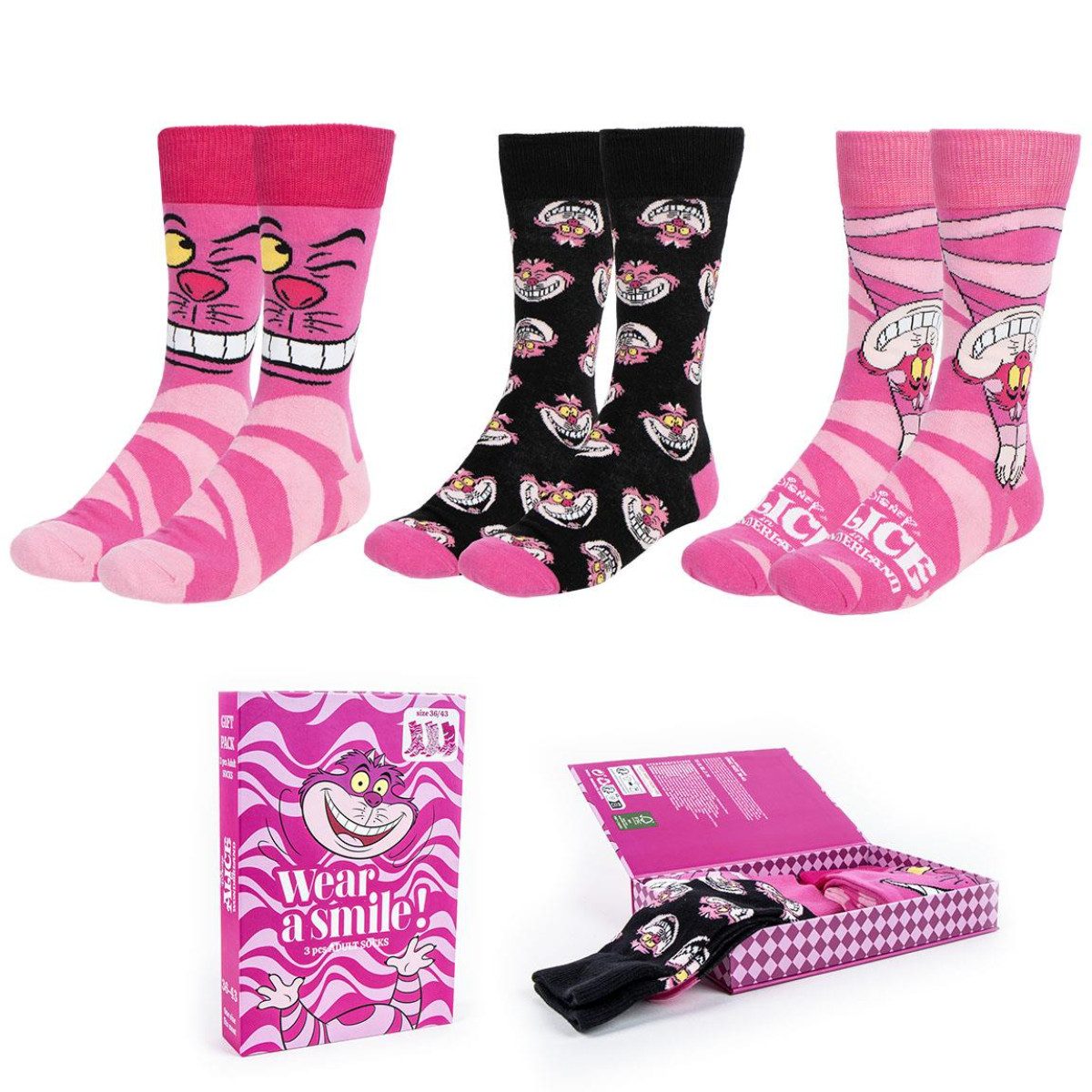 Disney Sportsocken Alicia Socken 3er Pack für Erwachsene in Размер 36–43