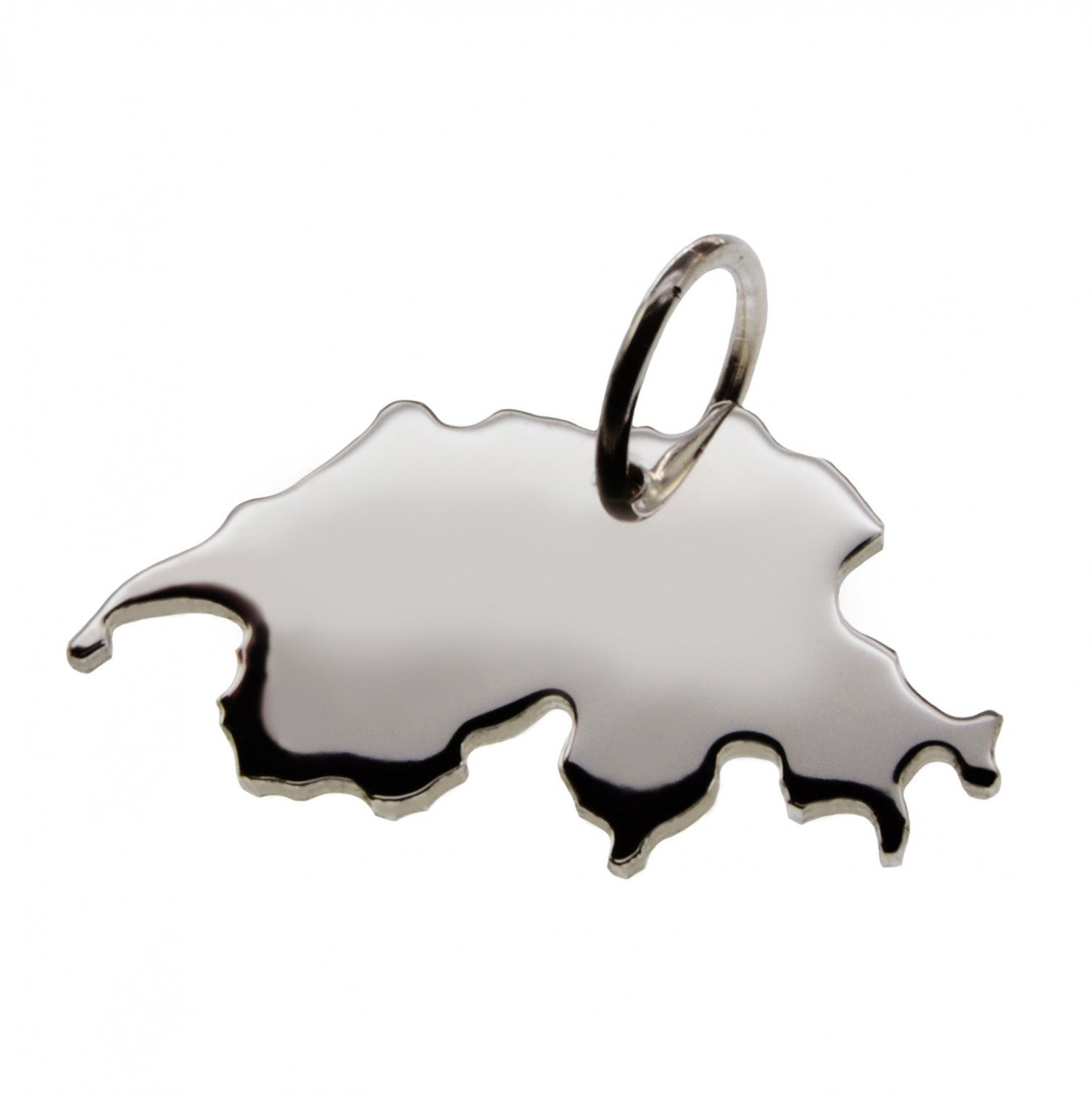 Kettenanhänger Schweiz Anhänger in massiv 925 Silber