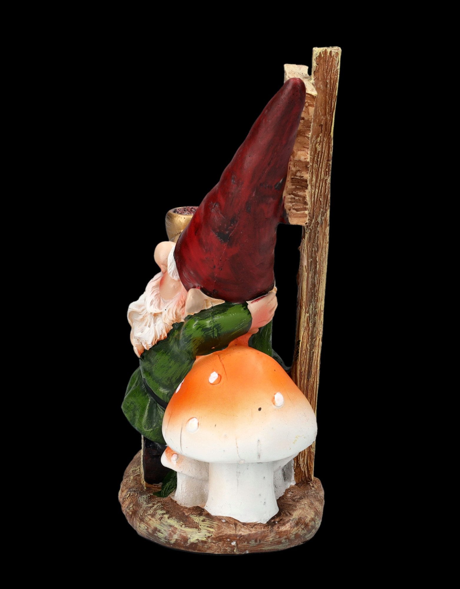 Figuren Shop GmbH Gartenzwerg Gartenzwerg Figur - Free Weeds - Fantasy Gartenfigur Dekofigur Deko