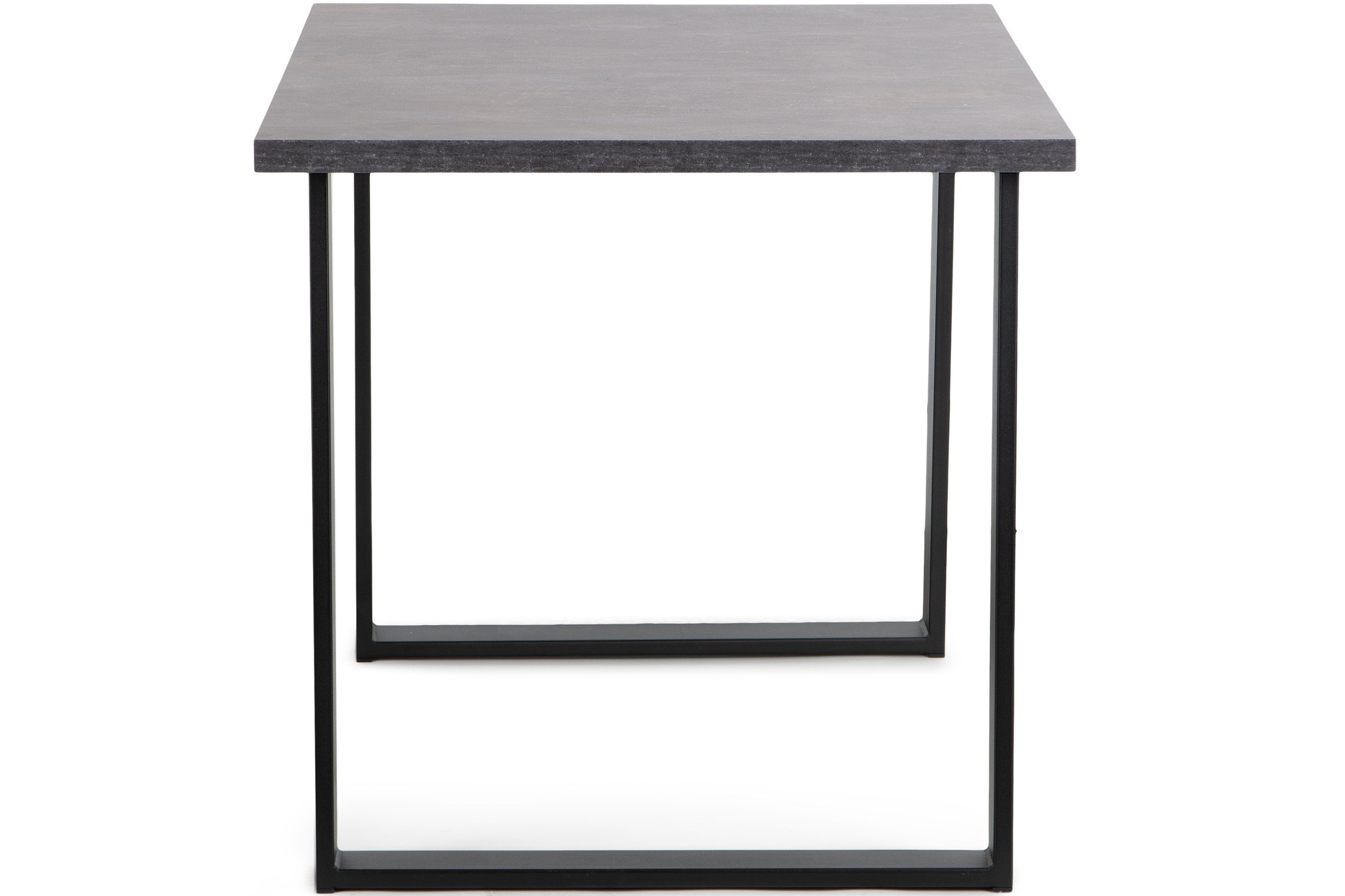 Konsimo Esstisch CETO Esszimmertisch Küchentisch grau rechteckig, 125x80cm, | grau Loft-Stil