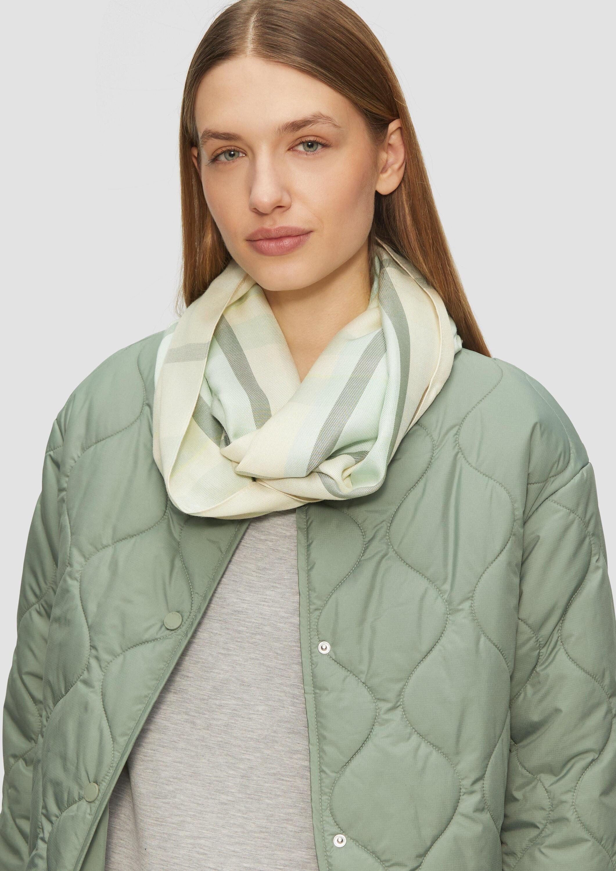 s.Oliver Loop Snood, Karierter Loop-Schal aus günstig online kaufen