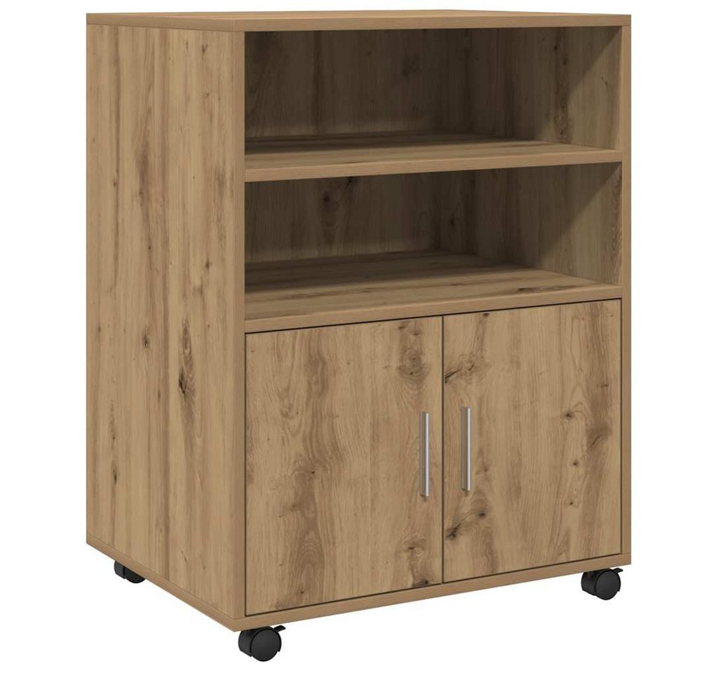 vidaXL Aktenschrank Rollschrank Artisan-Eiche 60x48x81 cm Holzwerkstoff (1-St)