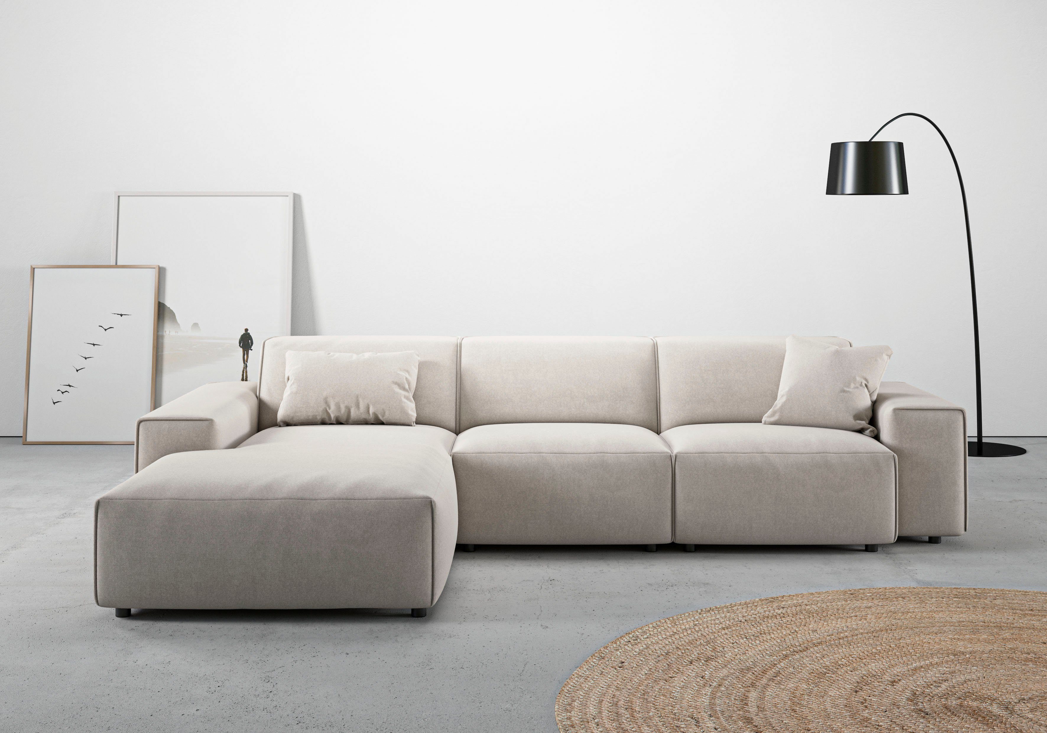 Home affaire Ecksofa "Glimminge auch in Breitcord, Feincord, Bouclé + Easy günstig online kaufen