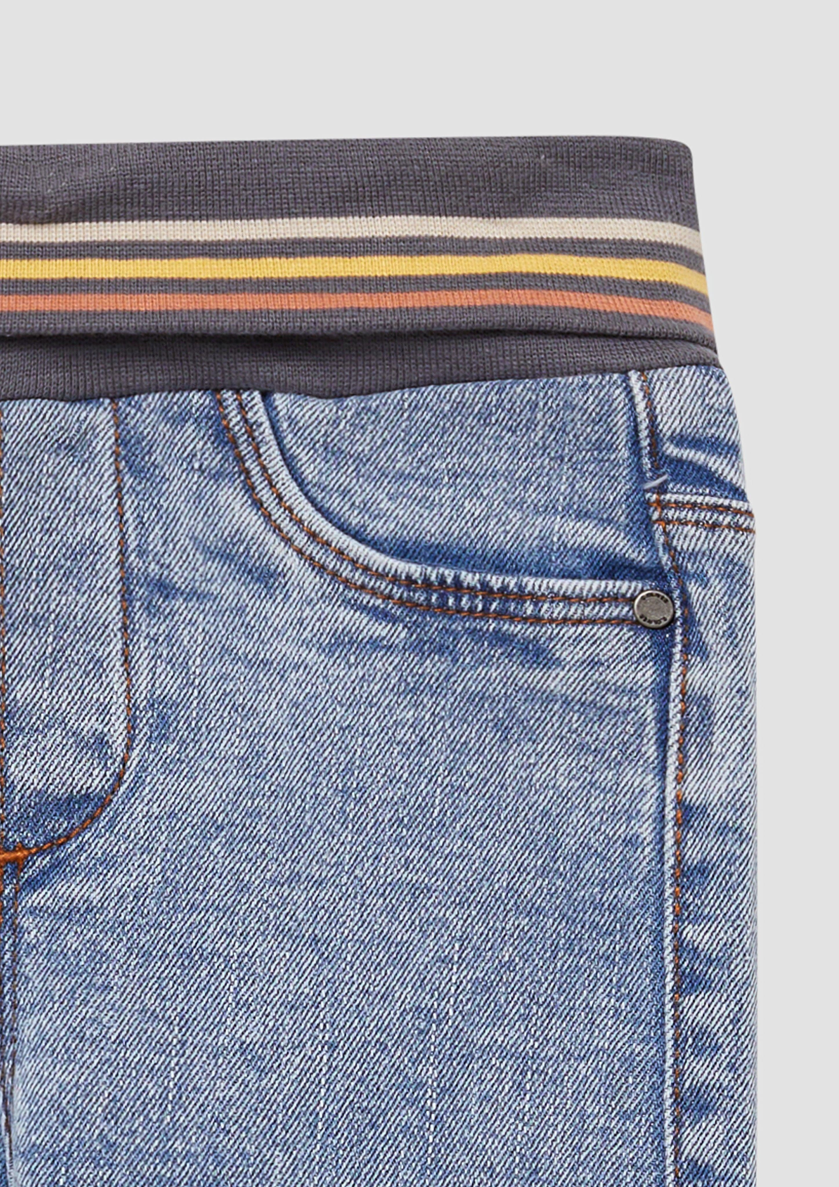 s.Oliver Shorts Jeans mit geringeltem Umschlagbund günstig online kaufen