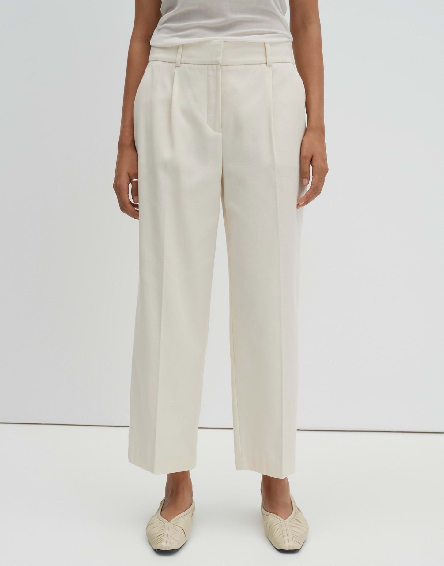 someday Bundfaltenhose Cisan flow City Pant mit festem Griff Mid Rise, Bund günstig online kaufen