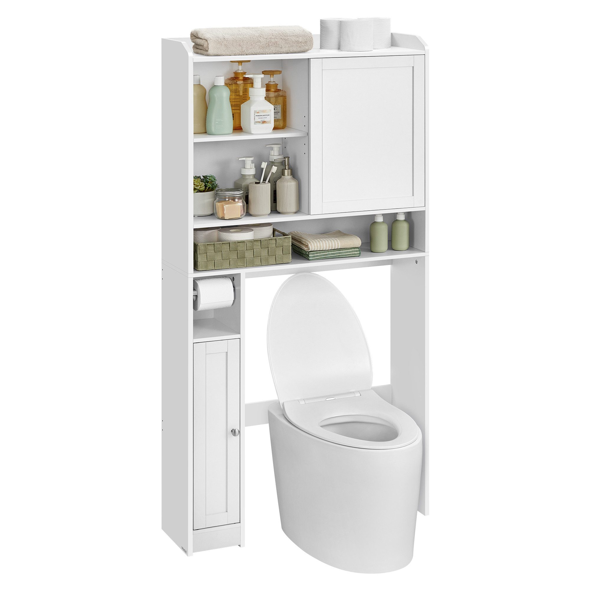 VASAGLE Badregal Toilettenregal Badezimmerregal, Waschmaschinenregal mit Sc günstig online kaufen