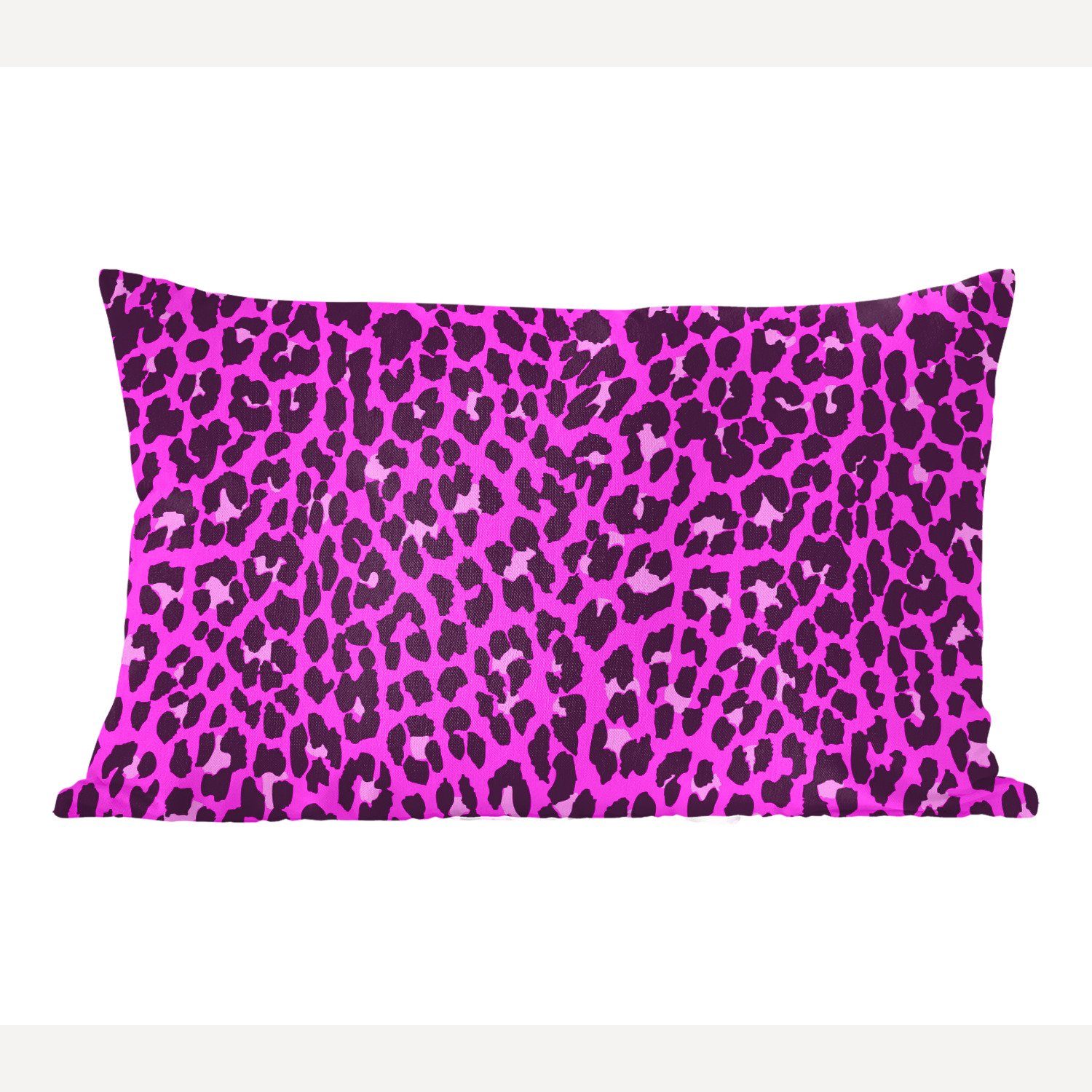MuchoWow Dekokissen Leopard - Rosa - Tiere, Wohzimmer Dekoration, Zierkissen, Dekokissen mit Füllung, Schlafzimmer