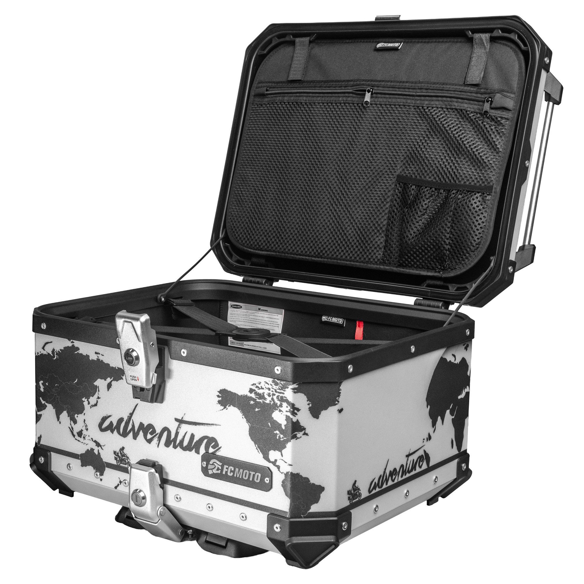 FC-Moto Handgepäck-Topcase Terreno World 55 L Alu Topcase, Hartschalenkonstruktion,wasserabweisend