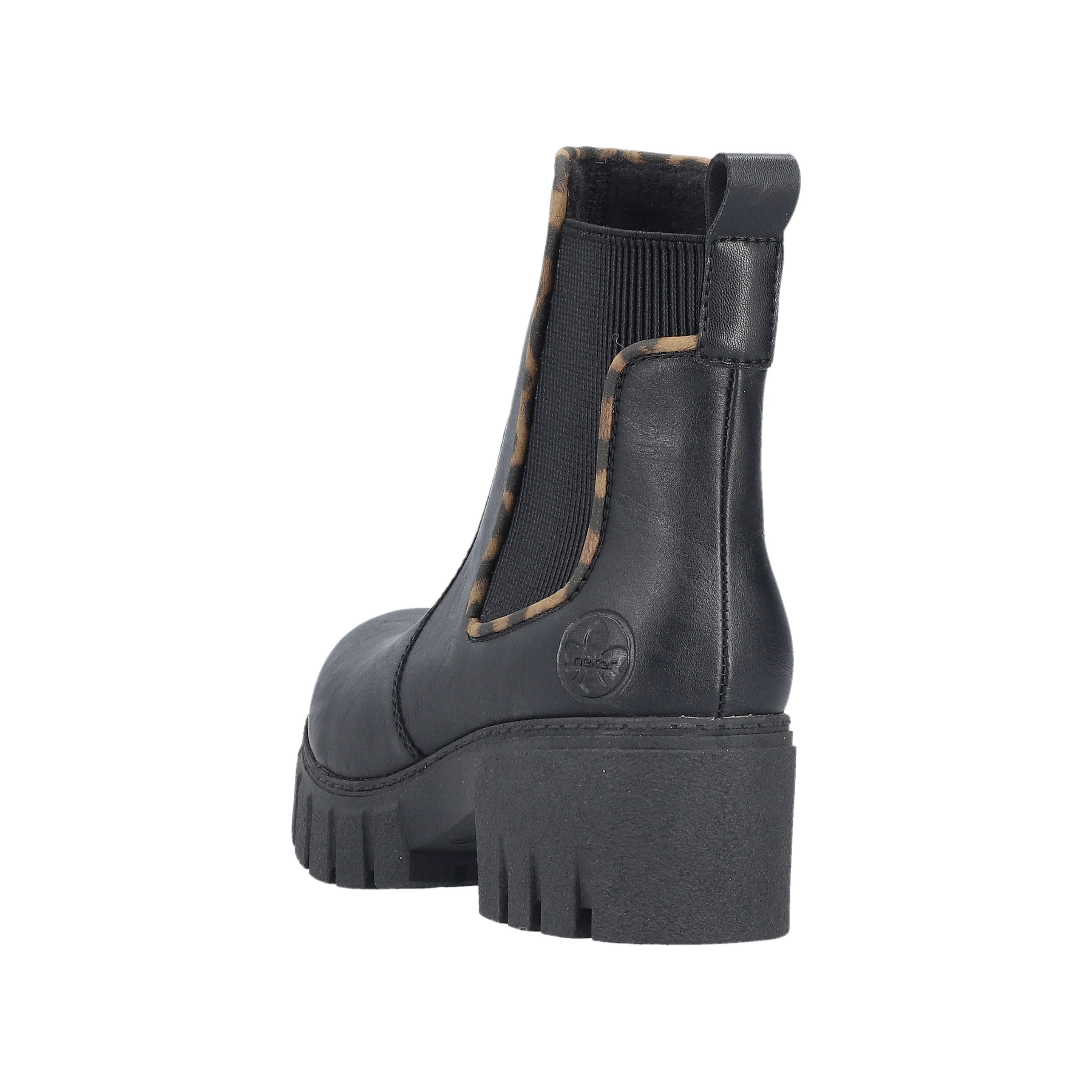 Rieker Chelseaboots Stiefelette mit dekorativer Einfassung in Leo-Optik – Bild 5 von 5