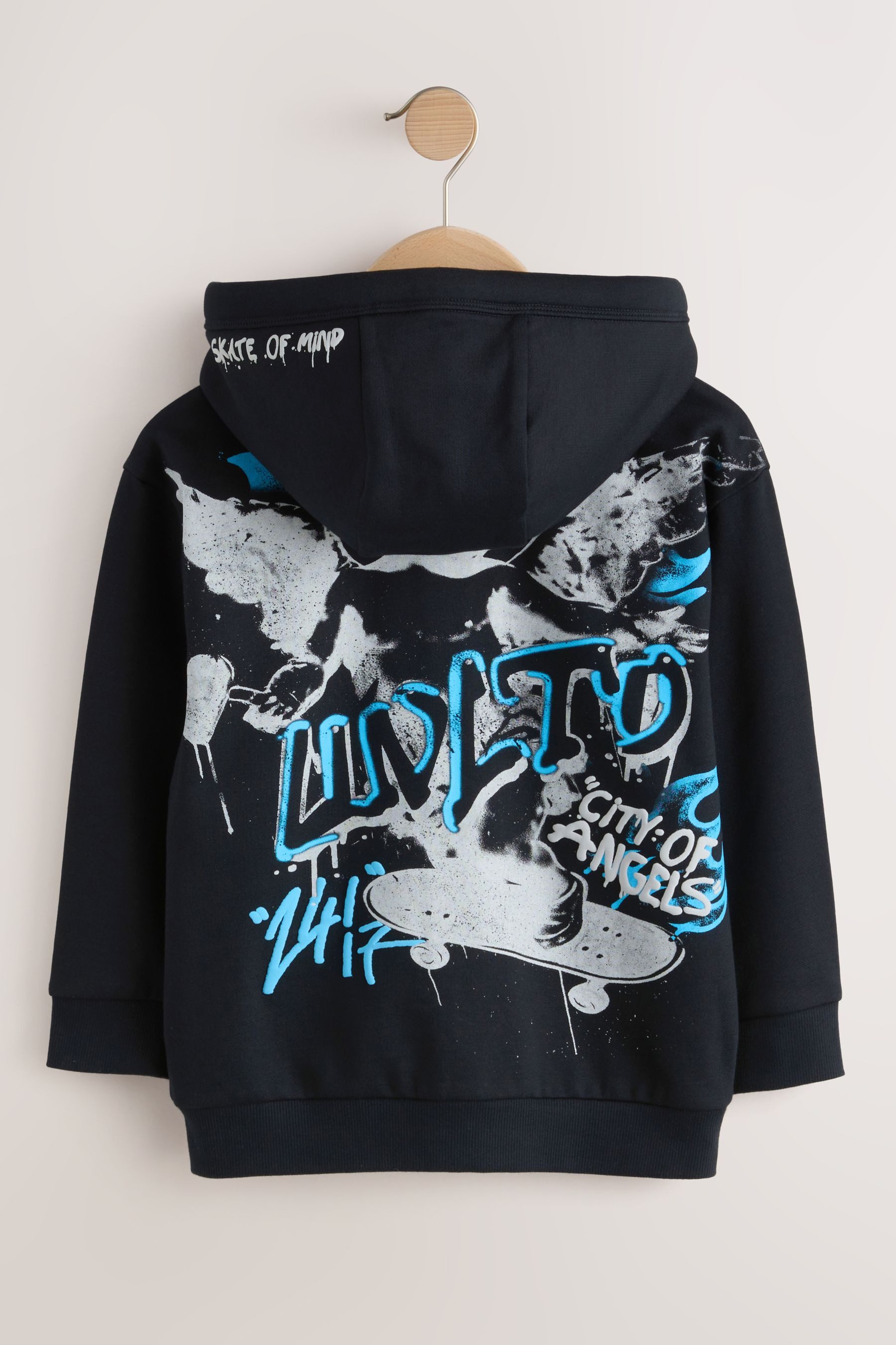 Next Hoodie Reißverschluss-Kapuzenjacke mit Grafik (1-tlg)