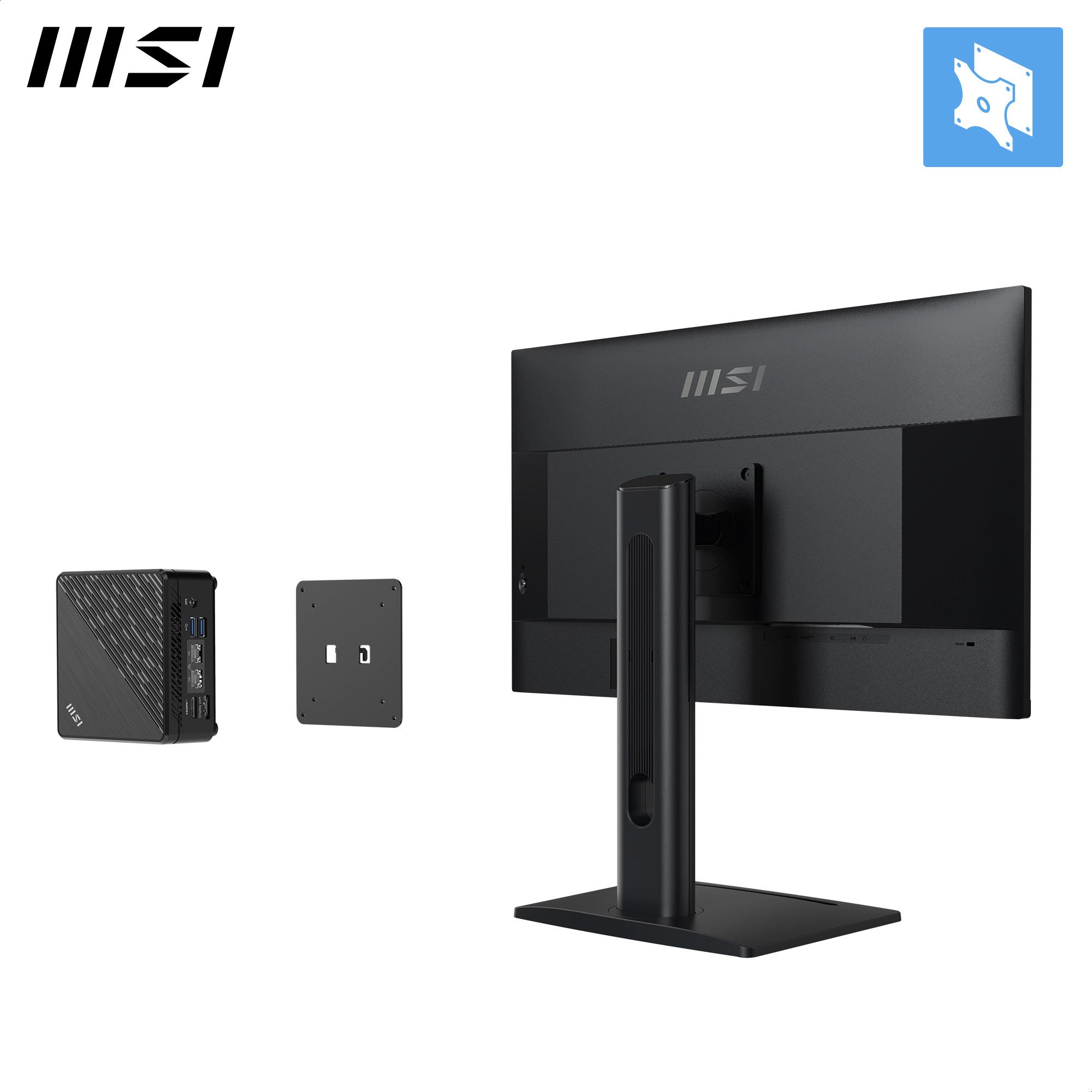 MSI PRO MP275QPG LED-Monitor (69 cm/27 ", 2560 x 1440 px, WQHD, 1 ms Reaktionszeit, 100 Hz, IPS-LED, dreh-, neig-,schwenk-, höhenverstellbar, Speaker)