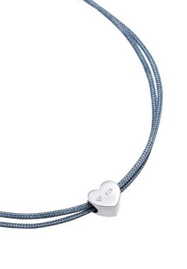 Elli Armband Herz Liebe Textil Romantik 925 Silber, Herz