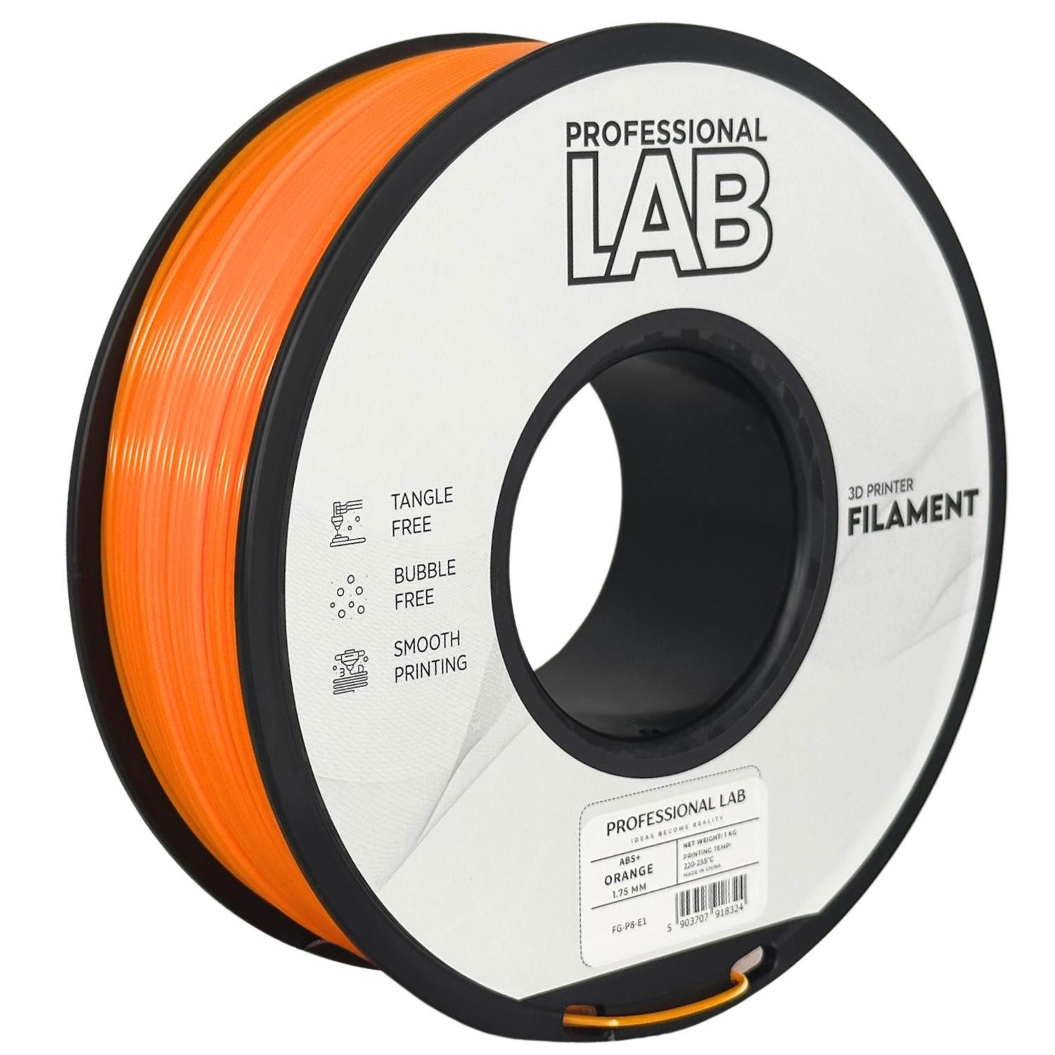 Prof. Lab Filament Hochwertiges ABS+ 1KG 1,75mm Filament Einfachere Druckbarkeit