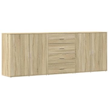 vidaXL Sideboard Sideboards 3 Stk. Sonoma-Eiche Holzwerkstoff (1 St)