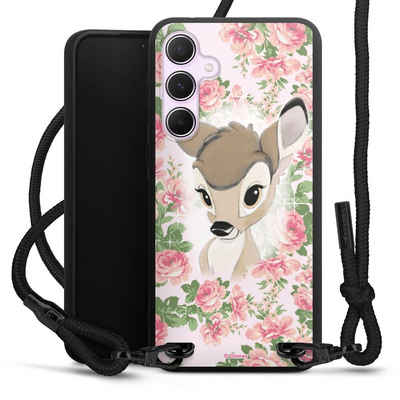 DeinDesign Handyhülle Bambi Disney Offizielles Lizenzprodukt Bambi Flower Child, Samsung Galaxy A55 5G Premium Handykette Hülle mit Band